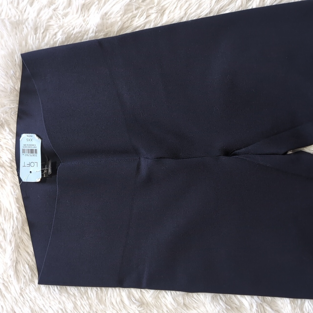 NWT Loft Navy Blue High Waisted Sliming Ponte Layering Leggings Size XXS Petite - Picture 3 of 11